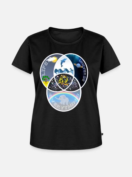 42 Answer Life Universe - Frauen Premium Bio T-Shirt - Schwarz
