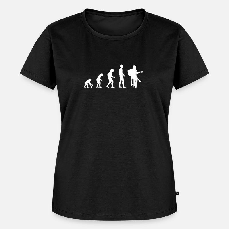 guitar guitar gift gift evolution singing - Women's Premium Organic T-shirt - black