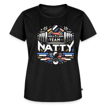 Team Natty 7 - Frauen Premium Bio T-Shirt - Schwarz - Vorne - Selfina (174cm)