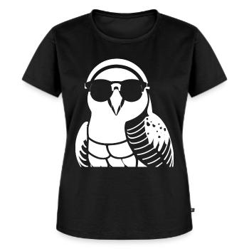Funny Bird Wearing Sunglasses Cool Bourke's Parak - Women's Premium Organic T-shirt - black - Front - Selfina (174cm)