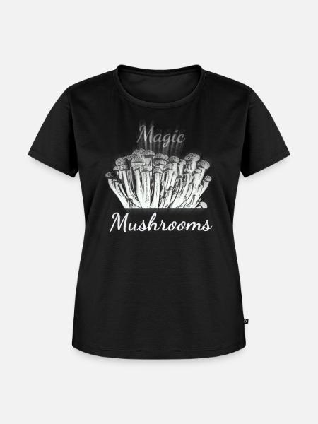 Magische Pilze - Frauen Premium Bio T-Shirt - Schwarz