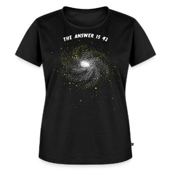 42 Is The Answer - die Antwort ist 42 - Frauen Premium Bio T-Shirt - Schwarz - Vorne - Selfina (174cm)