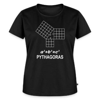 Satz des Pythagoras Geschenk für Mathe Lehrer Nerd - Frauen Premium Bio T-Shirt - Schwarz - Vorne - Selfina (174cm)