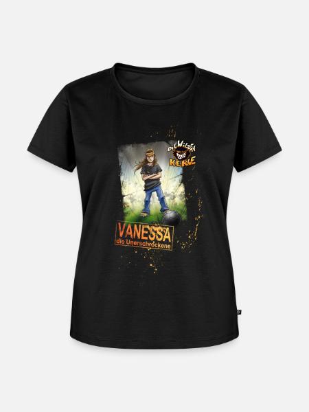 Die Wilden Kerle Vanessa - Frauen Premium Bio T-Shirt - Schwarz