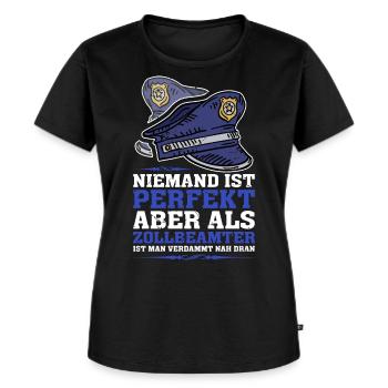 Zoll Zollbeamter Geschenk Zollamt - Frauen Premium Bio T-Shirt - Schwarz - Vorne - Selfina (174cm)
