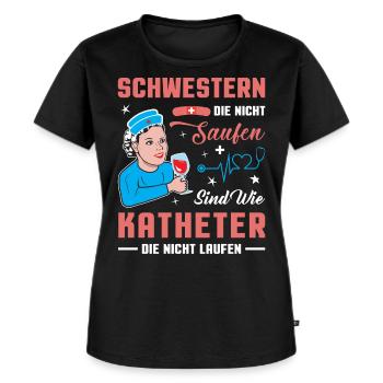 Altenpflegerin Pflegedienst Pflegehelferin Pflege - Frauen Premium Bio T-Shirt - Schwarz - Vorne - Selfina (174cm)