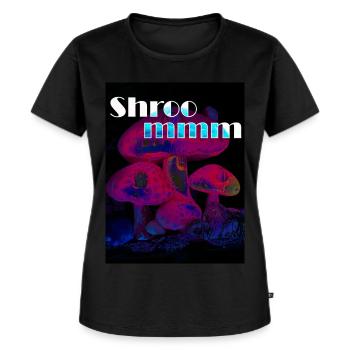 Neon-Waldbewohner - Pilze - Frauen Premium Bio T-Shirt - Schwarz - Vorne - Selfina (174cm)