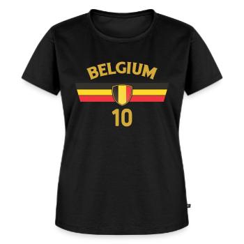 Belgium Belgique Belgie Belgium Brussels Football - Women's Premium Organic T-shirt - black - Front - Selfina (174cm)