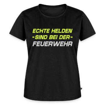 Firefighter Tshirt Firefighter Firefighter 112 - Women's Premium Organic T-shirt - black - Front - Selfina (174cm)