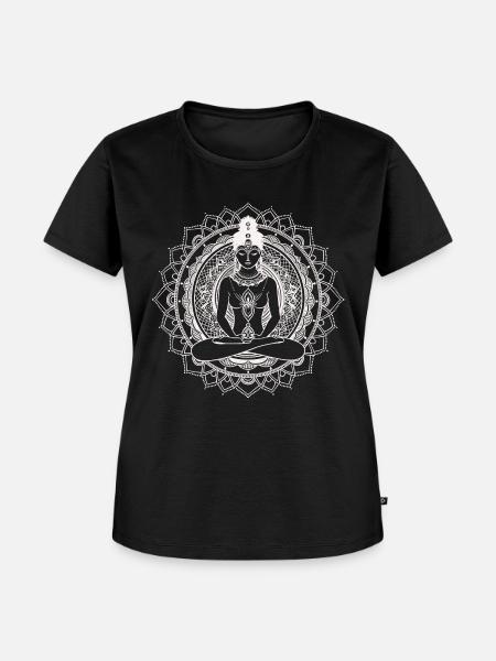 Buddha Mandala - Frauen Premium Bio T-Shirt - Schwarz
