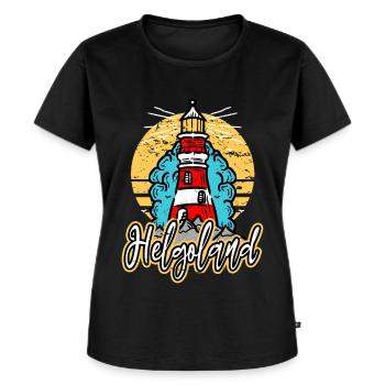 Helgoland Allemagne City Lighthouse Font - T-shirt Premium bio Femme - noir - Devant - Selfina (174cm)