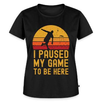 Frisbee retro vintage - Women's Premium Organic T-shirt - black - Front - Selfina (174cm)