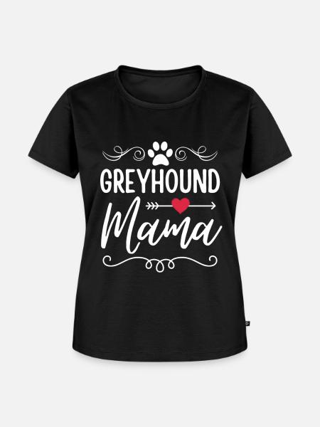 Greyhound Mama - Frauen Premium Bio T-Shirt - Schwarz