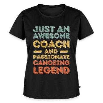 Trainer Canoe retro - Women's Premium Organic T-shirt - black - Front - Selfina (174cm)