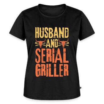 Ehemann und Seriengriller - Frauen Premium Bio T-Shirt - Schwarz - Vorne - Selfina (174cm)