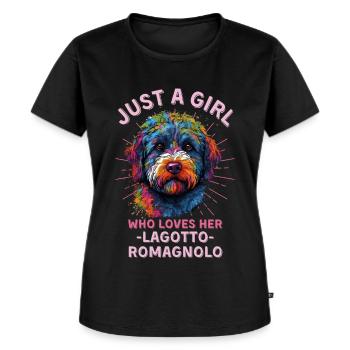 Lagotto Romagnolo Lovers - Women's Premium Organic T-shirt - black - Front - Selfina (174cm)