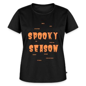 Saison effrayante Halloween - T-shirt Premium bio Femme - noir - Devant - Selfina (174cm)
