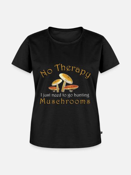 Pilze sammeln - Frauen Premium Bio T-Shirt - Schwarz