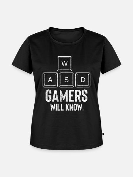 WASD Gamers Will Know - Frauen Premium Bio T-Shirt - Schwarz