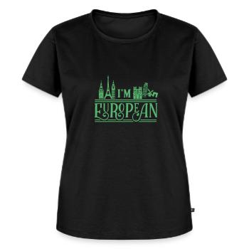 Union européenne - T-shirt Premium bio Femme - noir - Devant - Selfina (174cm)