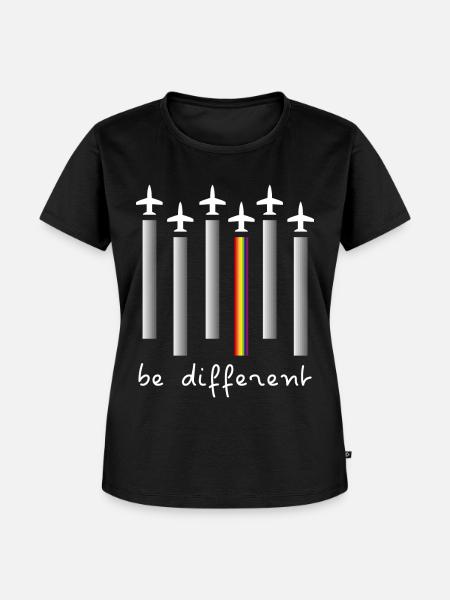 Flugzeuge Flugzeug | be different - Frauen Premium Bio T-Shirt - Schwarz