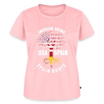 Espagne Amérique - T-shirt Premium bio Femme - rose - Devant - AI Model Female 172 dark (172cm)