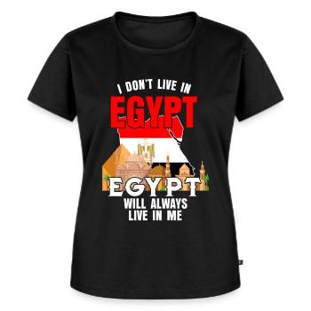 Ägypten - Frauen Premium Bio T-Shirt - Schwarz - Vorne - Selfina (174cm)
