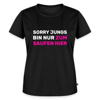 Mädchen Party Spruch Witziger Damen Feiern Witzig - Frauen Premium Bio T-Shirt - Schwarz - Vorne - Selfina (174cm)