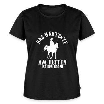 Pferd Reiten - Frauen Premium Bio T-Shirt - Schwarz - Vorne - Selfina (174cm)