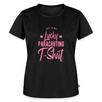 Skydiving - Women's Premium Organic T-shirt - black - Front - Selfina (174cm)