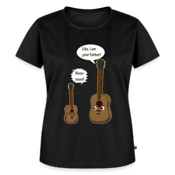 Guitar Father - Frauen Premium Bio T-Shirt - Schwarz - Vorne - Selfina (174cm)
