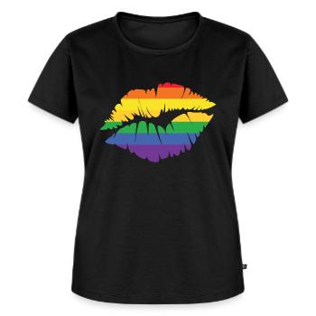 LGBT - Frauen Premium Bio T-Shirt - Schwarz - Vorne - Selfina (174cm)