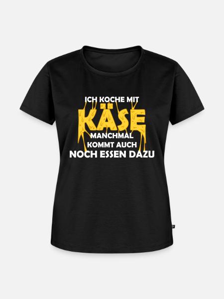 Ich Koche Mit Käse - Frauen Premium Bio T-Shirt - Schwarz