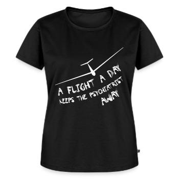Segelflieger Segelfliegen Pilot - Frauen Premium Bio T-Shirt - Schwarz - Vorne - Selfina (174cm)