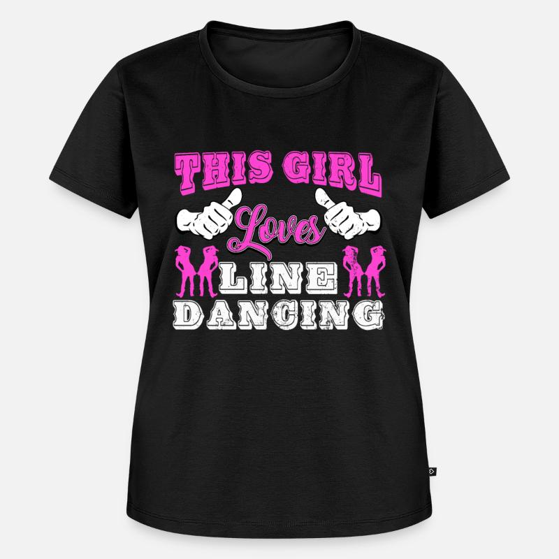 Linedance, Line dance Linedancer - T-shirt Premium bio Femme - noir