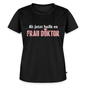 Doktortitel Doktorand - Frauen Premium Bio T-Shirt - Schwarz - Vorne - Selfina (174cm)