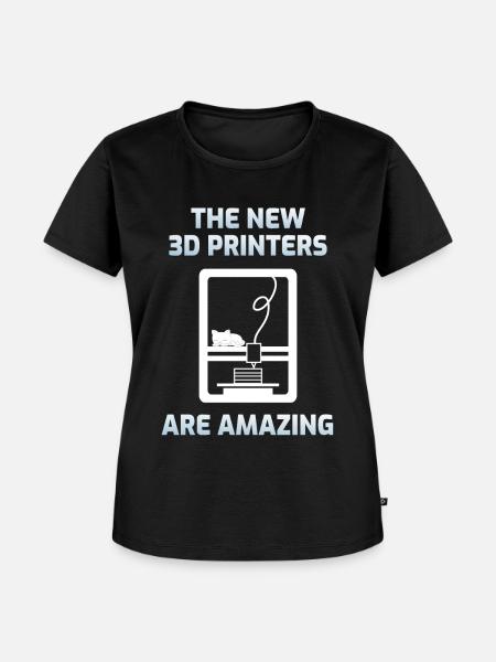 3d Drucken - Frauen Premium Bio T-Shirt - Schwarz
