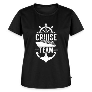 Kapitän Kreuzfahrten Kreuzfahrt Team Kreuzfahrer - Frauen Premium Bio T-Shirt - Schwarz - Vorne - Selfina (174cm)