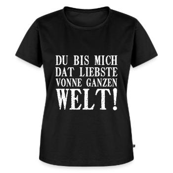 Ruhrpott Sprüche Ruhrgebiet Pottliebe Geschenk - Frauen Premium Bio T-Shirt - Schwarz - Vorne - Selfina (174cm)