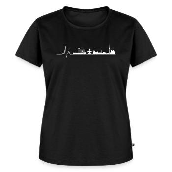 Stuttgart Schwabe Stuttgarter schwäbisch Geschenk - Frauen Premium Bio T-Shirt - Schwarz - Vorne - Selfina (174cm)