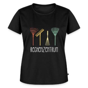 Gärtner Rechenzentrum - Frauen Premium Bio T-Shirt - Schwarz - Vorne - Selfina (174cm)