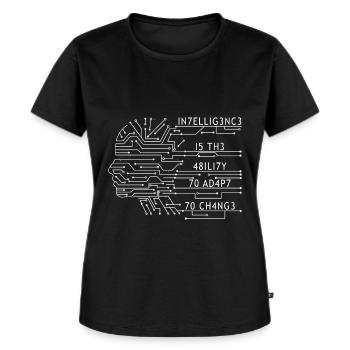 Intelligenz Fähigkeit Wandel - Frauen Premium Bio T-Shirt - Schwarz - Vorne - Selfina (174cm)