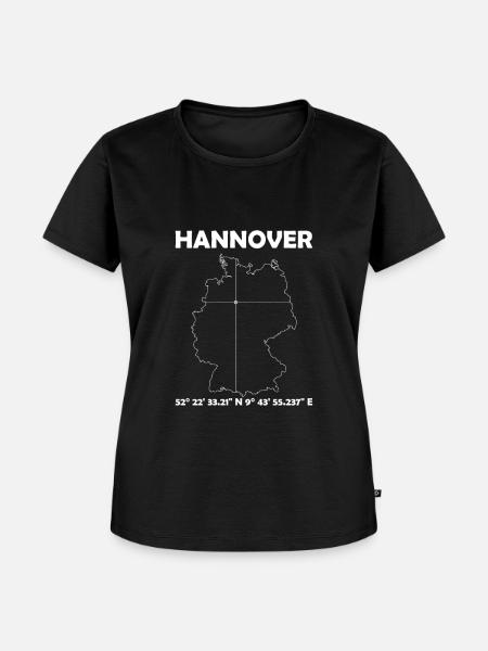 Hannover Karte - Frauen Premium Bio T-Shirt - Schwarz