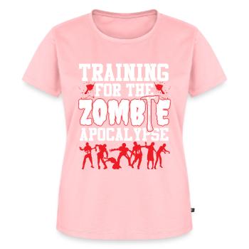 Entraînement pour Zombie Apocalypse - T-shirt Premium bio Femme - rose - Devant - AI Model Female 172 dark (172cm)