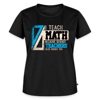 Math Design for a Math Teacher - Women's Premium Organic T-shirt - black - Front - Selfina (174cm)