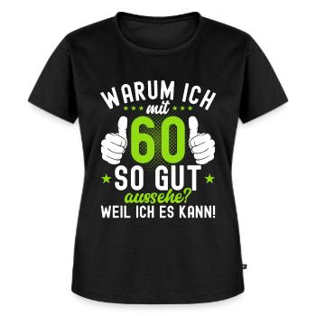 60 Jahre Sprüche 60 Geburtstag Geschenk - Frauen Premium Bio T-Shirt - Schwarz - Vorne - Selfina (174cm)