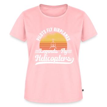 Pilot Hubschrauber Helikopter Spruch Hobbypilot - Frauen Premium Bio T-Shirt - Rosa - Vorne - AI Model Female 172 dark (172cm)