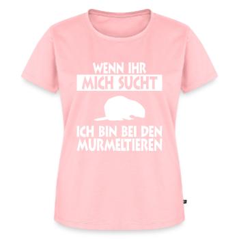 Murmeltier - Frauen Premium Bio T-Shirt - Rosa - Vorne - AI Model Female 172 dark (172cm)