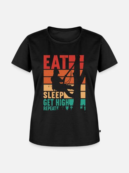 Arborist Baumpfleger - Frauen Premium Bio T-Shirt - Schwarz