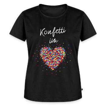 Konfetti im Herzen Karneval Kostümersatz - Frauen Premium Bio T-Shirt - Schwarz - Vorne - Selfina (174cm)